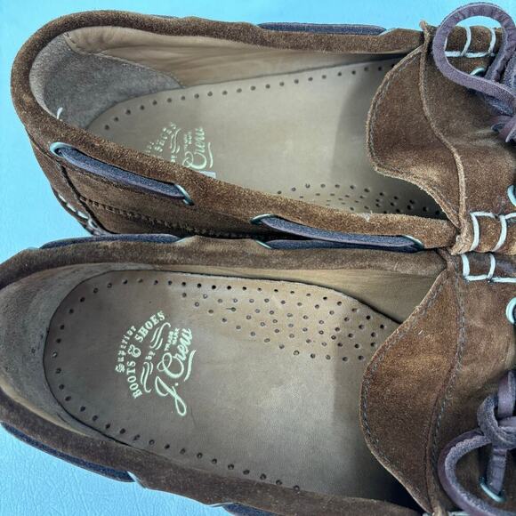 J Crew Mens Size 10.5 Loafers Brown Leather Camden Slip On English Suede - Picture 6 of 9